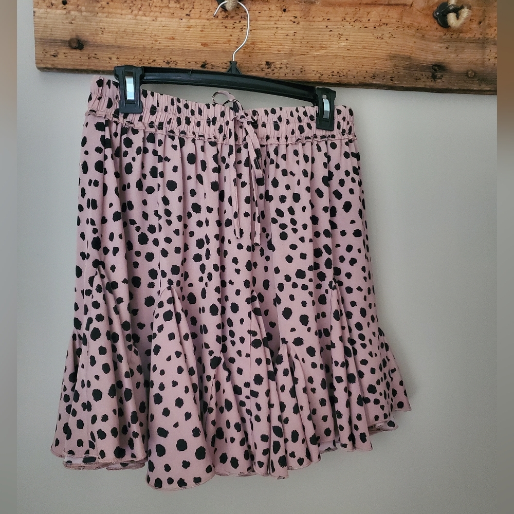 Mittoshop Mauve and Black Skater/Ruffled Skirt
